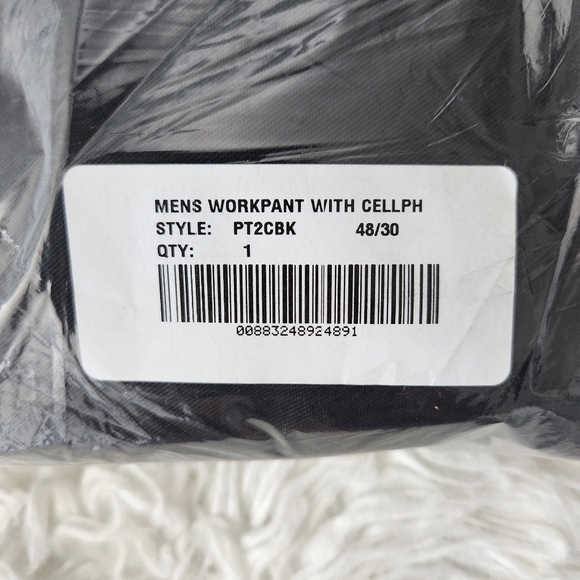 Red Kap Men's Black Cell Phone Pocket Work Pants PT2CBK. Black. Size 48x30. Nee - Picture 5 of 5